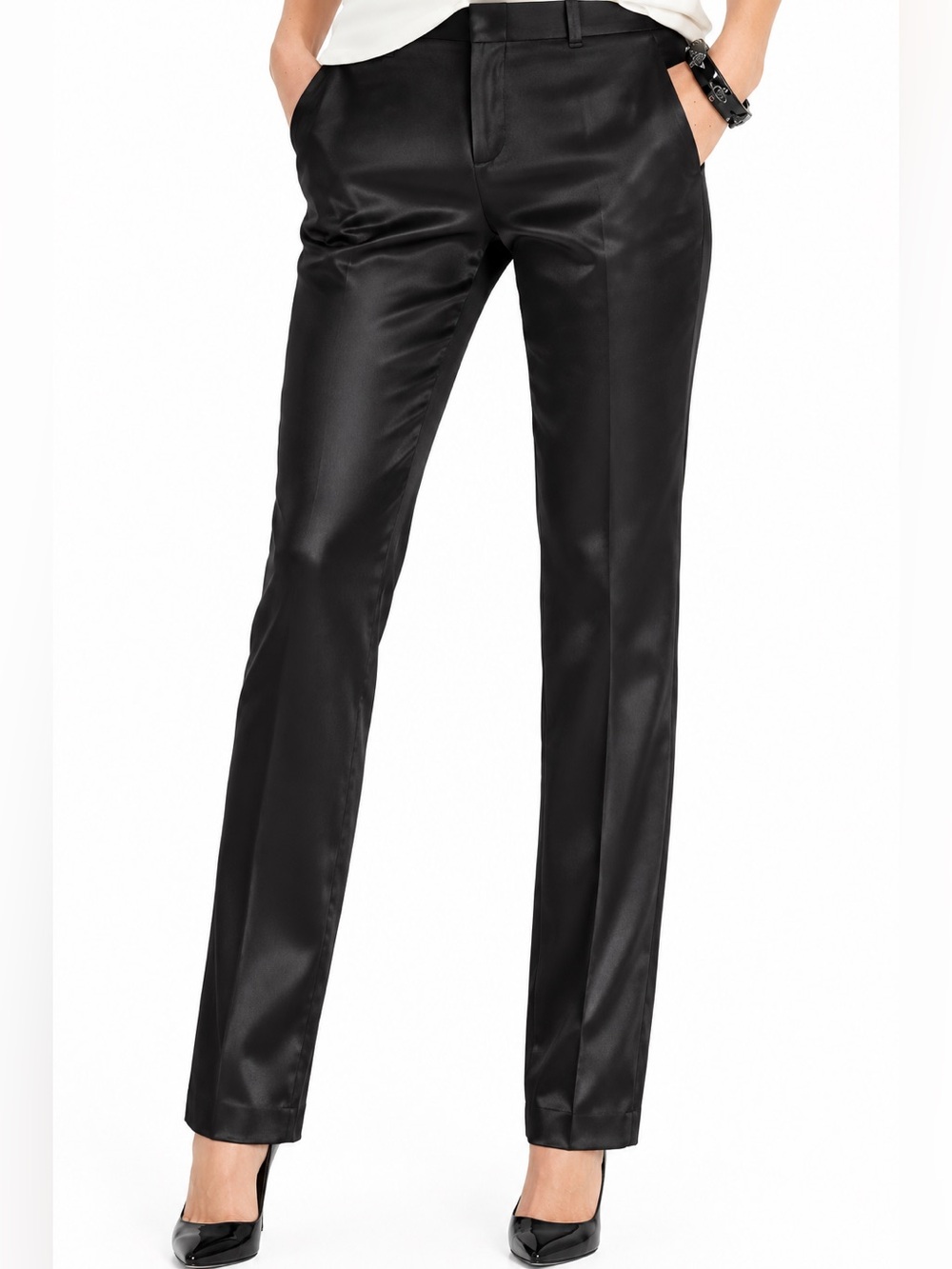 Real Silk Banana Republic Black Straight Leg Pants -Ryan Fit